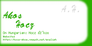 akos hocz business card